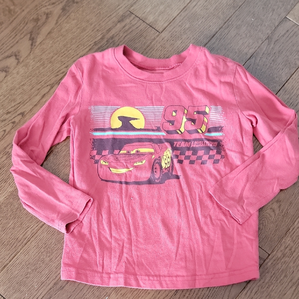 Disney Cars Faded Red Long Sleeve Shirt